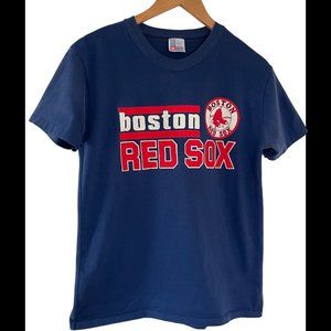 Vintage 80s Garan Boston Red Sox T Shirt Large L Blue Single Stitch MLB
